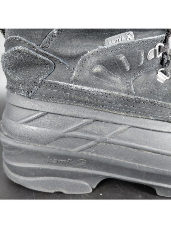 Kamik Boots Mens Size 10 Black Suede Waterproof Insulated Snow Shoes Winter Warm main image 5